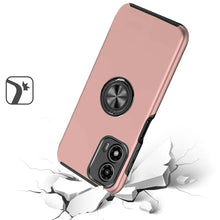 For Moto G Stylus 5G 2024 Case Rubber Dual Layer Magnetic Ring +Tempered Glass