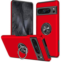 For Google Pixel 8 PRO 5G Case Rubberized Dual Layer Magnetic Ring Stand