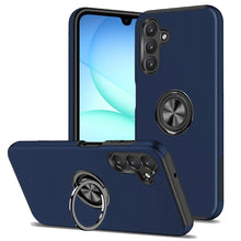 For Samsung A17 5G Case Rubber Dual Layer Magnetic RingStand + Tempered Glass