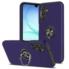 For Samsung A17 5G Case Rubber Dual Layer Magnetic RingStand + Tempered Glass