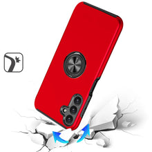 For Samsung A17 5G Case Rubber Dual Layer Magnetic RingStand + Tempered Glass