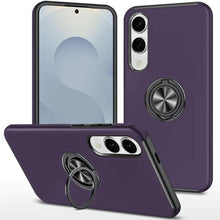 For Samsung S25 Edge Case Fused Dual Layer Magnetic Ring Stand + Tempered Glass