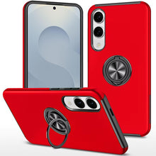 For Samsung S25 Edge Case Fused Dual Layer Magnetic Ring Stand + Tempered Glass