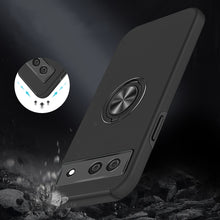 For Google Pixel 7A Case Rubberized Dual Layer Magnetic Ring Stand Hybrid Cover