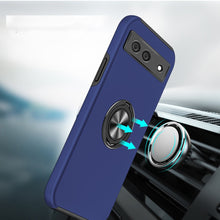 For Google Pixel 7A Case Rubberized Dual Layer Magnetic Ring Stand Hybrid Cover