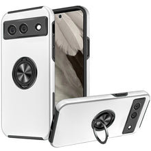 For Google Pixel 7A Case Rubberized Dual Layer Magnetic Ring Stand Hybrid Cover