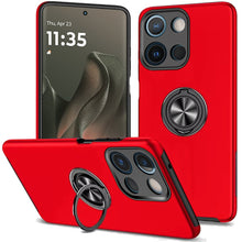 For Motorola Edge 2025 Case Rubberized Dual Layer Magnetic RingStand Cover