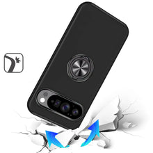 For Google Pixel 10/10 Pro Case Rubber Dual Layer with RingStand +Tempered Glass