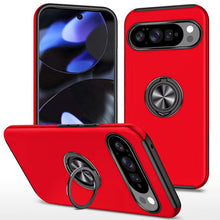 For Google Pixel 10/10 Pro Case Rubber Dual Layer with RingStand +Tempered Glass