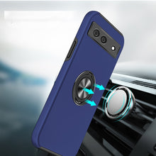 For Google Pixel 7 (Dual Camera) Case Rubberized Ring Stand Hybrid Phone Cover