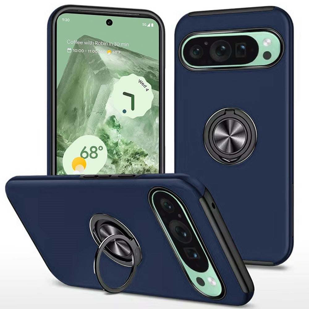 For Google Pixel 9/ 9 Pro 6.3 inch Case Dual Layer Magnetic Ring Phone Cover