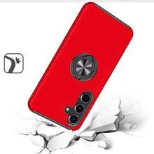 For Samsung Galaxy S24 FE Case Rubberized Dual Layer Magnetic Ring Stand Cover