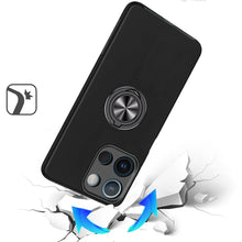 For Moto G Stylus 2025 Case Rubber Dual Layer w/ Magnetic Ring + Tempered Glass