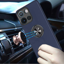For Moto G Stylus 2025 Case Rubber Dual Layer w/ Magnetic Ring + Tempered Glass