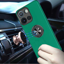 For Moto G Stylus 2025 Case Rubber Dual Layer w/ Magnetic Ring + Tempered Glass