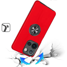 For Moto G Stylus 2025 Case Rubber Dual Layer w/ Magnetic Ring + Tempered Glass
