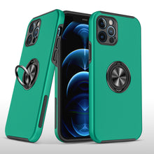 For Apple iPhone 11 Rubberized Dual Layer Magnetic Ring Stand Hybrid Phone Case