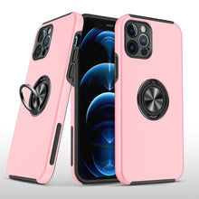 For iPhone 14 Case Rubberized Dual Layer Magnetic Ring Stand Hybrid Phone Cover
