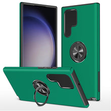 For Samsung Galaxy S24 Ultra Case Rubberized Dual Layer Magnetic Ring Stand