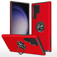 For Samsung Galaxy S24 Case Rubber Dual Layer Magnetic Ring Stand Hybrid Cover