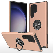 For Samsung Galaxy S24 Ultra Case Rubberized Dual Layer Magnetic Ring Stand