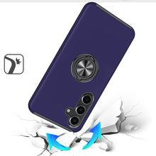 For Samsung S25 FE Case Rubber Dual Layer Magnetic RingStand + Tempered Glass