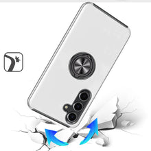 For Samsung S25 FE Case Rubber Dual Layer Magnetic RingStand + Tempered Glass