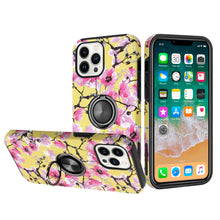 For iPhone 14 Case Sketch Design Hybrid Magnetic Ring Stand Phone Cover