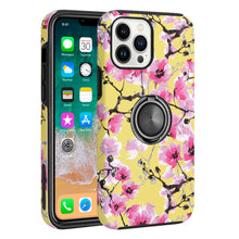 For iPhone 14 PRO Case Sketch Design Hybrid Magnetic Ring Stand Phone Cover