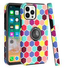 For iPhone 14 PRO Case Sketch Design Hybrid Magnetic Ring Stand Phone Cover