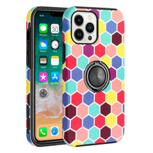 For iPhone 14 PRO Case Sketch Design Hybrid Magnetic Ring Stand Phone Cover