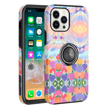 For iPhone 14 PRO Case Sketch Design Hybrid Magnetic Ring Stand Phone Cover