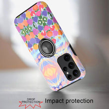 For Samsung S23 Case Sketch Design Hybrid Magnetic Ring Stand Phone Cover