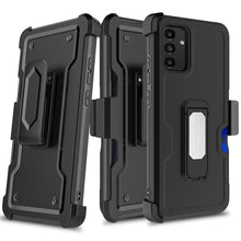 For Moto G Stylus 5G 2024 Case Card Holder Holster Clip w/ Stand +Tempered Glass