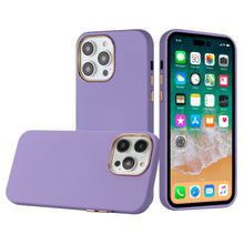 For iPhone 11 6.1 in. Case Soft Premium Slim with Chrome buttons +Tempered Glass