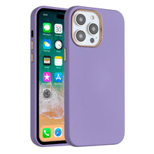 For iPhone 11 6.1 in. Case Soft Premium Slim with Chrome buttons +Tempered Glass