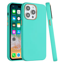 For iPhone 11 6.1 in. Case Soft Premium Slim with Chrome buttons +Tempered Glass