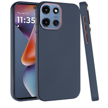 For Moto G 2025 Case Premium Soft Cover with Chrome buttons + Tempered Glass