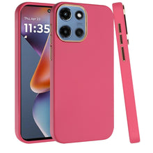 For Moto G 2025 Case Premium Soft Cover with Chrome buttons + Tempered Glass