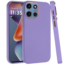 For Moto G 2025 Case Premium Soft Cover with Chrome buttons + Tempered Glass
