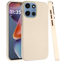 For Moto G 2025 Case Premium Soft Cover with Chrome buttons + Tempered Glass