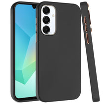 For Samsung A16 5G Case Premium Soft Cover w/ Chrome buttons + Tempered Glass