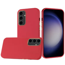 For Samsung S23 FE 5G Case Premium Cover w/ Chrome buttons + Tempered Glass