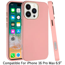 For iPhone 16 PRO MAX Case Premium Soft Cover w/ Chrome buttons + Tempered Glass