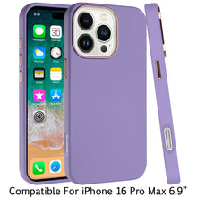 For iPhone 16 PRO MAX Case Premium Soft Cover w/ Chrome buttons + Tempered Glass