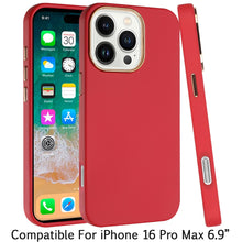 For iPhone 16 PRO MAX Case Premium Soft Cover w/ Chrome buttons + Tempered Glass