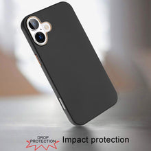 For iPhone 16 Plus 6.7in Case Premium Soft Cover Chrome buttons + Tempered Glass