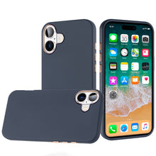 For iPhone 16 Plus 6.7in Case Premium Soft Cover Chrome buttons + Tempered Glass