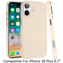 For iPhone 16 Plus 6.7in Case Premium Soft Cover Chrome buttons + Tempered Glass