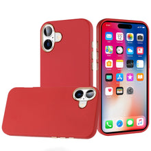 For iPhone 16 6.1inch Case Premium Soft Cover w/ Chrome buttons + Tempered Glass